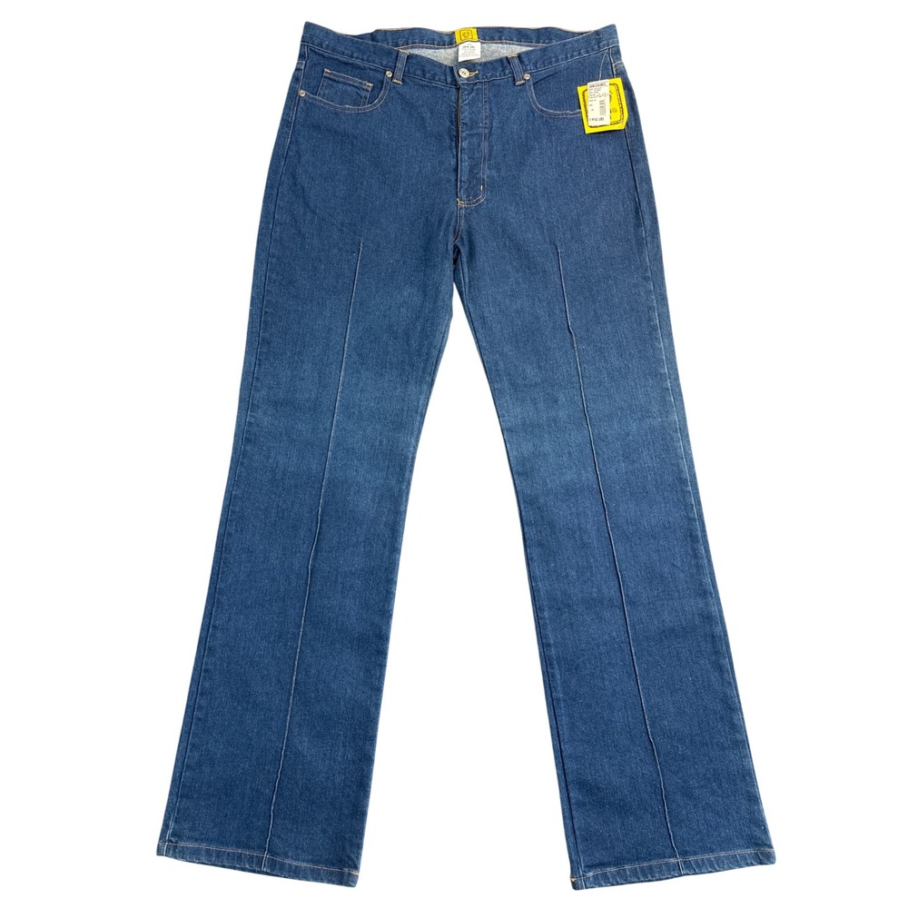 Hang Ten Vintage Pintuck Jeans Mens 36x34 Dark Wash Made in USA Gadzooks New